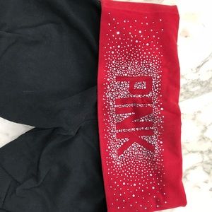 Red sequin black PINK size xs leggings